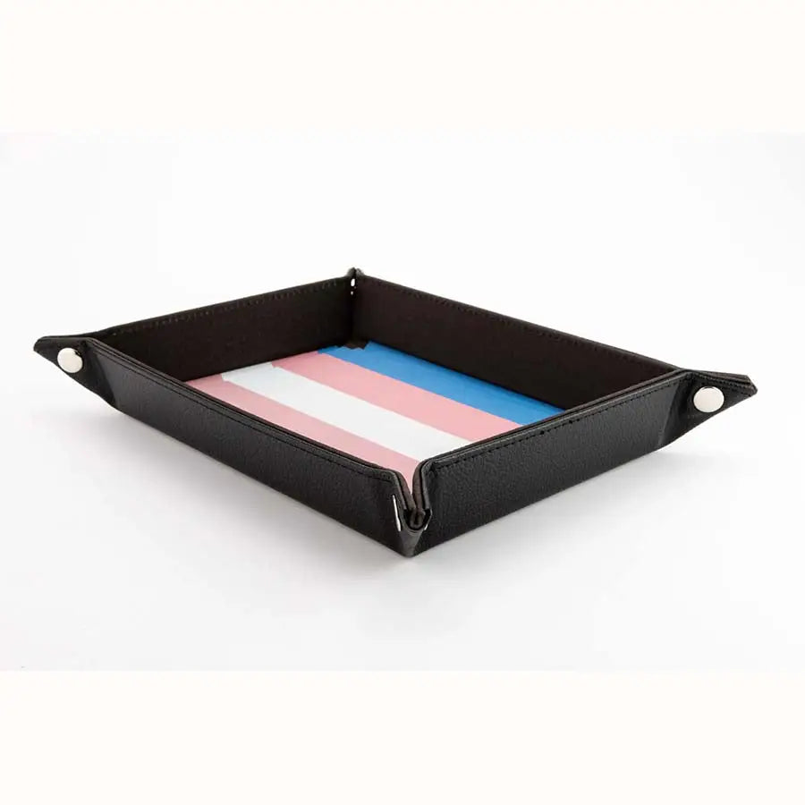 Fanroll Pride Fold Up Velvet Dice Tray - Transgender Flag - General Merchandise