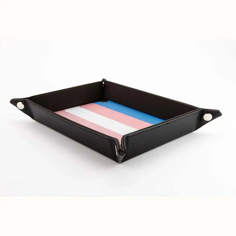 Fanroll Pride Fold Up Velvet Dice Tray - Transgender Flag - General Merchandise