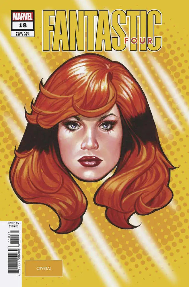 Comic book cover of Fantastic Four #18 featuring Franklin Richards headshot variant