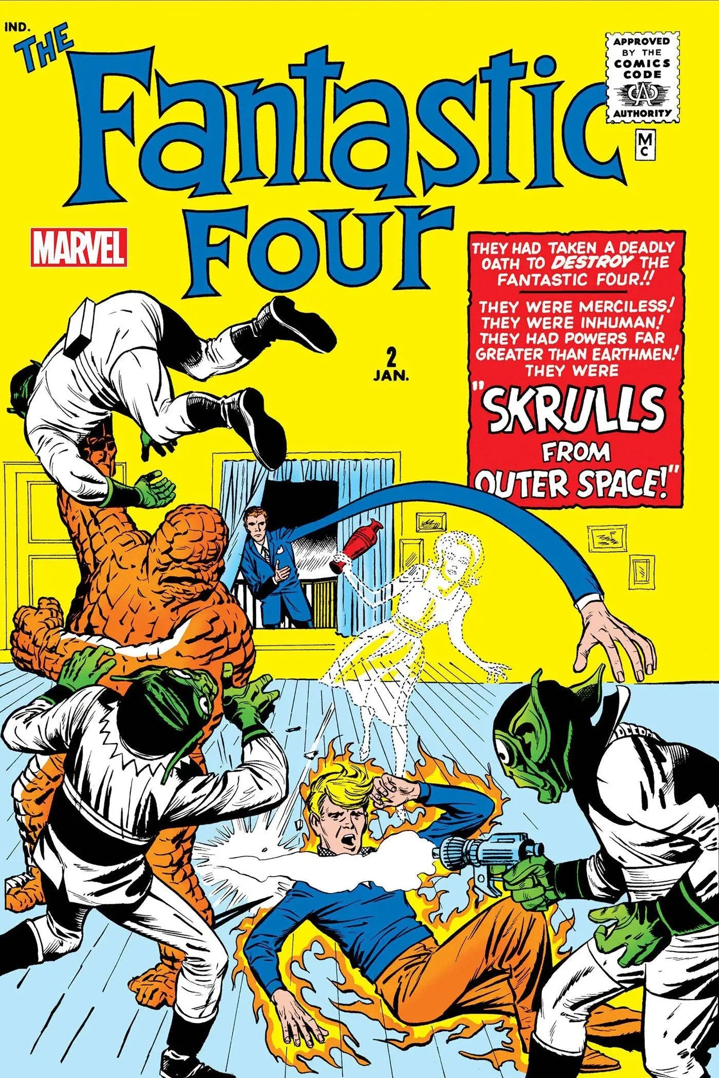 Fantastic Four comic book cover showcasing the Fantastic Four #2 Facsimile Edition Foil Variant