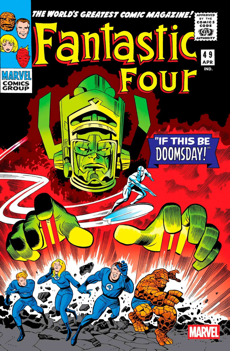 Fantastic Four #49 Facsimile Edition showcasing the Galactus Trilogy comic book