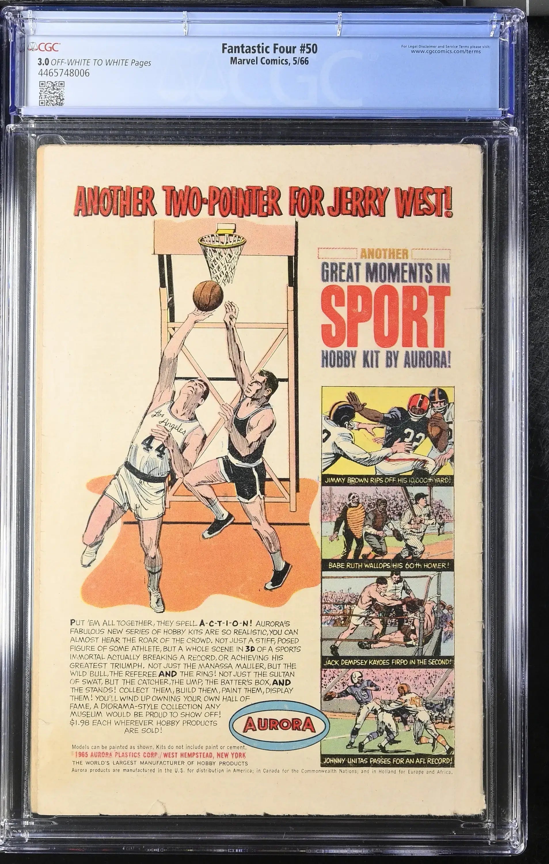 Fantastic Four 50 (1966) Graded CGC 3.0 Silver Surfer battles Galactus - Comic Book