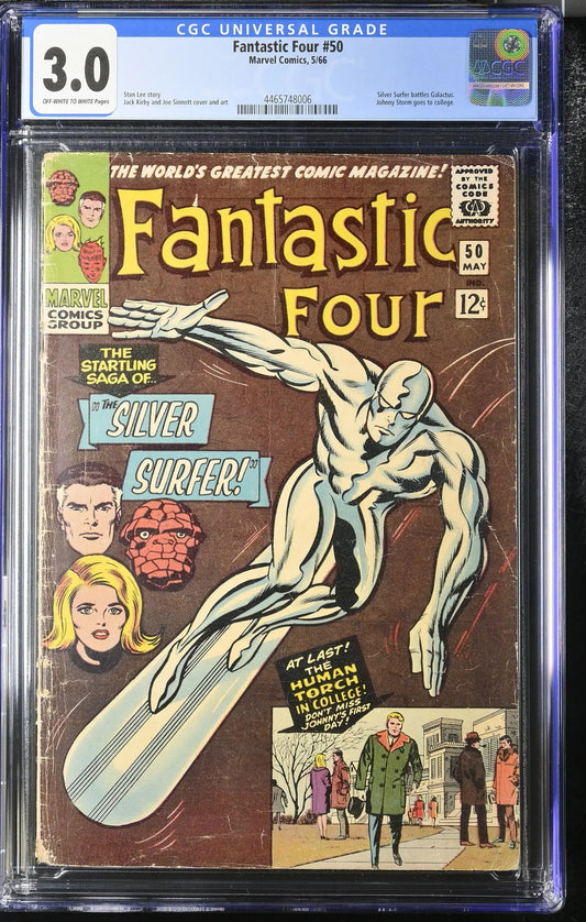 Fantastic Four 50 (1966) Graded CGC 3.0 Silver Surfer battles Galactus - Comic Book