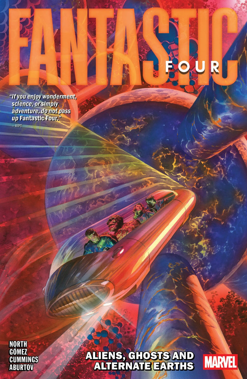 Fantastic Four comic book cover from Ryan North’s Volume 5 Alien Ghosts and Earths