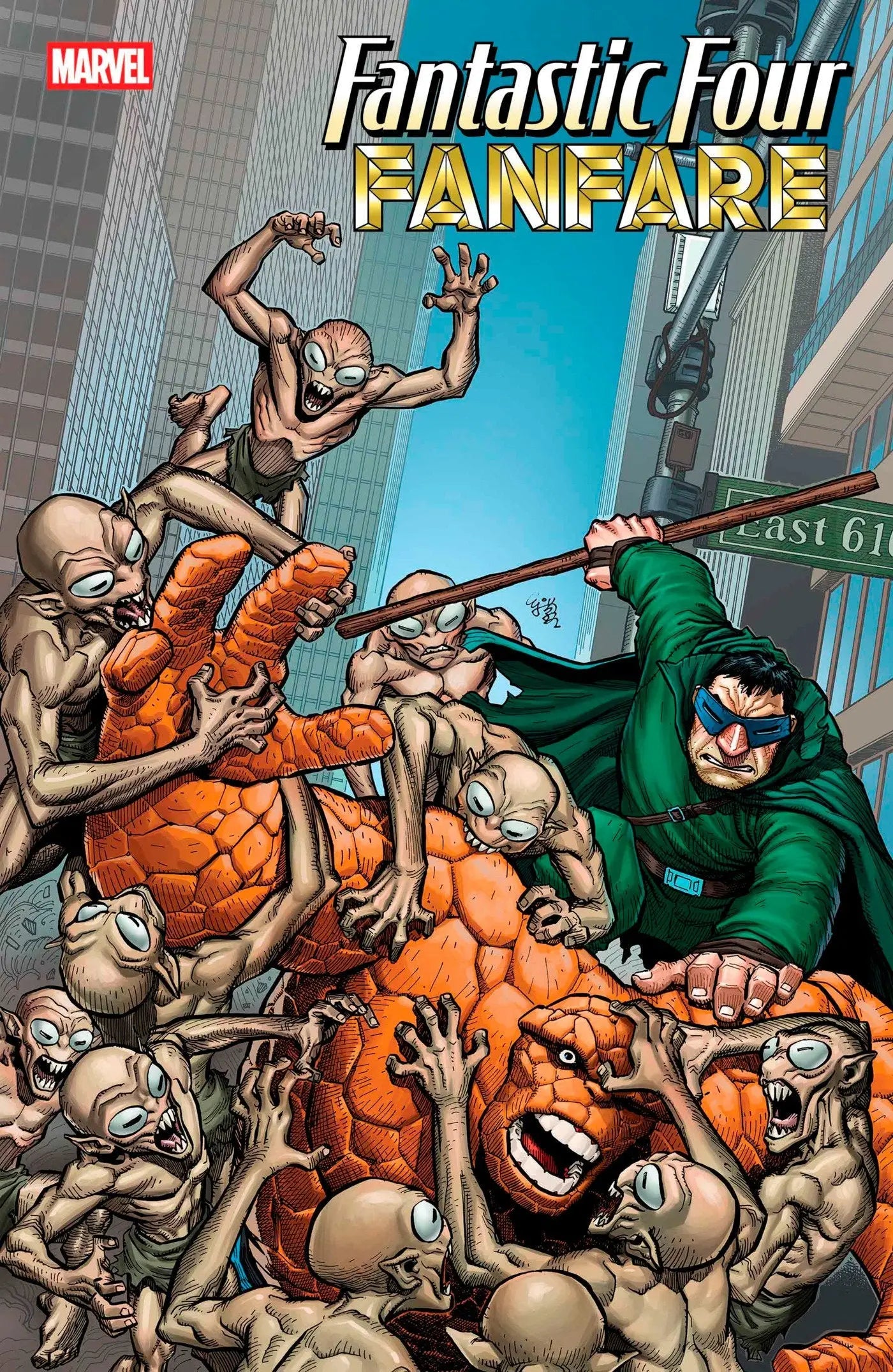 Comic book cover of Fantastic Four Fanfare #2 featuring artwork by E.J. Su