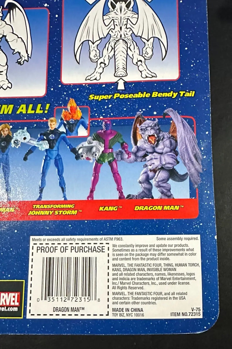 Action figure packaging for Fantastic Four Series 2 Figure Dragon Man ToyBiz Marvel Legends 2006