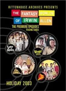 Fantasy Worlds of Irwin Allen DVD cover with TV show casts for trading cards promotion