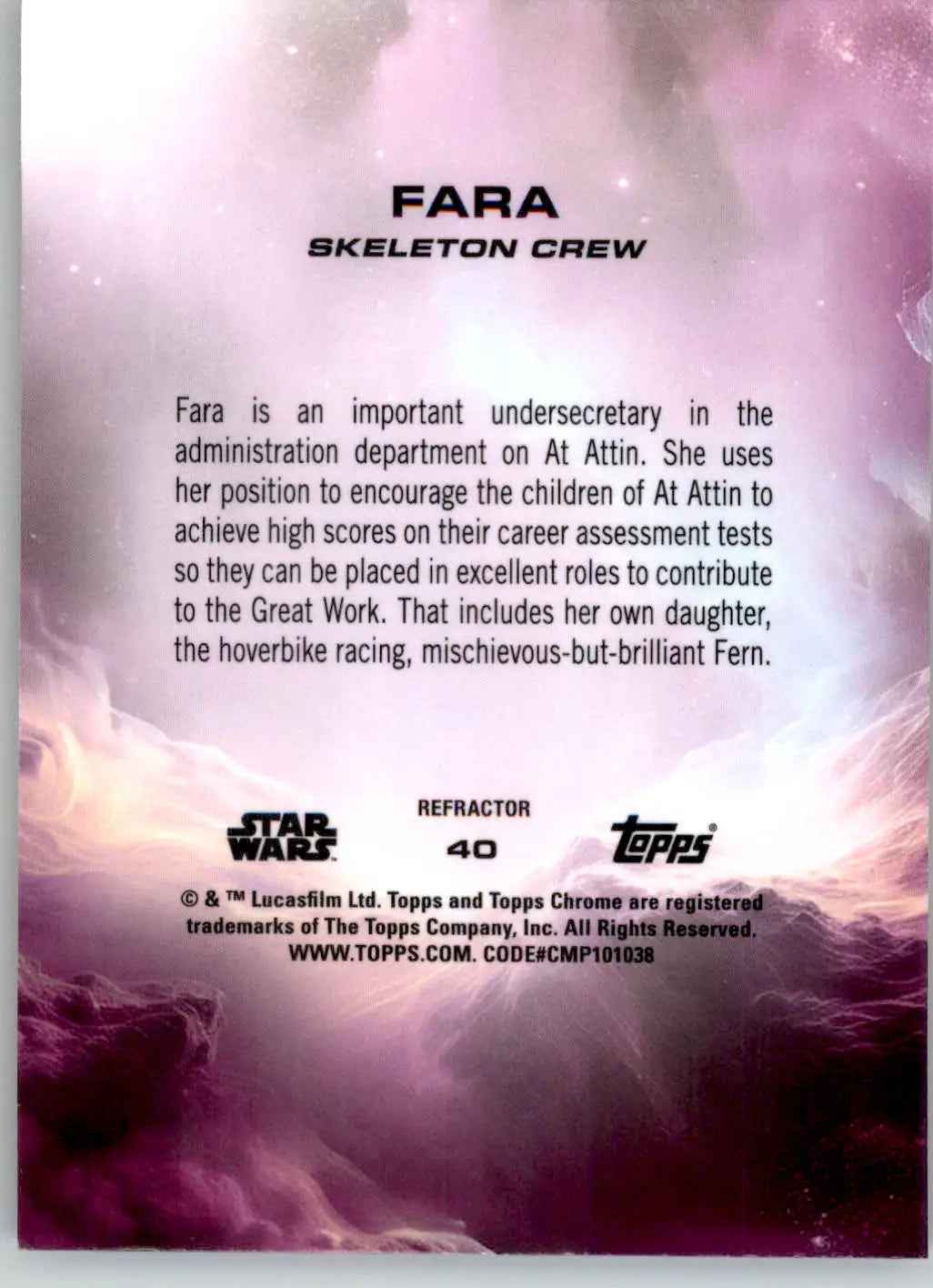Fara - 2025 Topps Chrome Star Wars - #40 - Non_sport