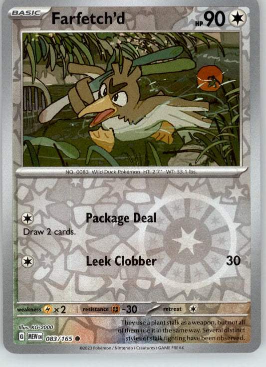 Farfetch’d - 151 - 083/165 - Reverse Holo NM Pokemon - Pokémon Card Single