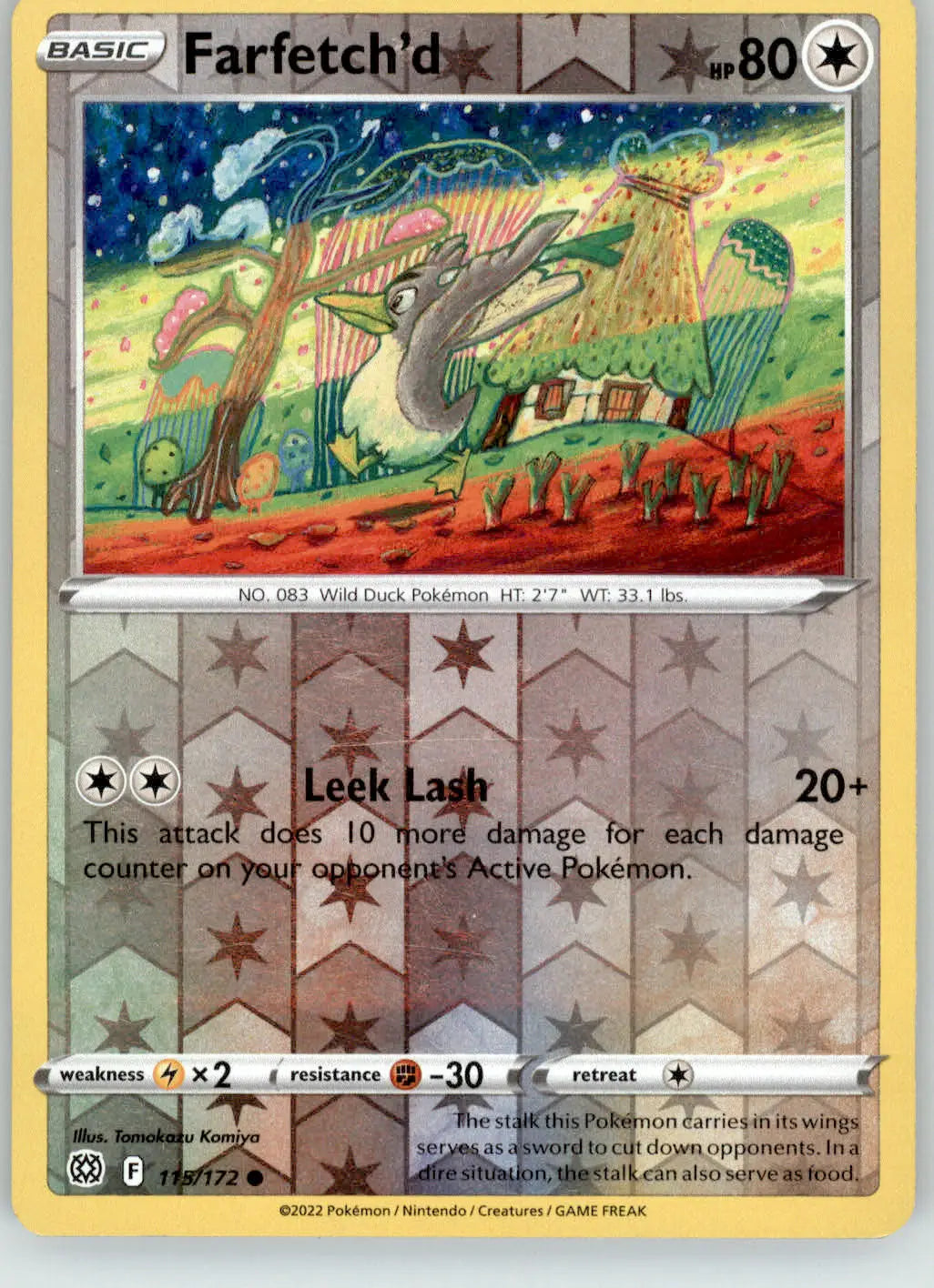 Farfetch’d - Brilliant Stars - 115/172 - Reverse Holo LP Pokemon - Pokémon Card Single
