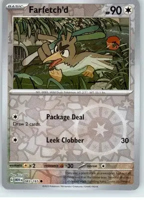 Farfetch’d - SV: Scarlet & Violet 151 - Reverse Holo NM - #083/165