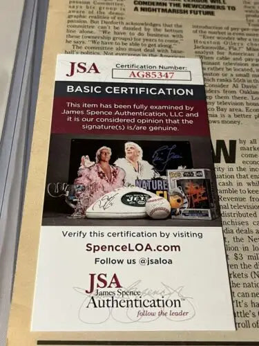 JSA authentication card for Fay Vincent Auto MLB The Sporting News March 25 1991 Signed
