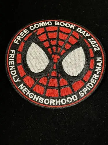 Spiderman-themed patch from FCBD Free Comic Book Day 2022 for Marvel fans