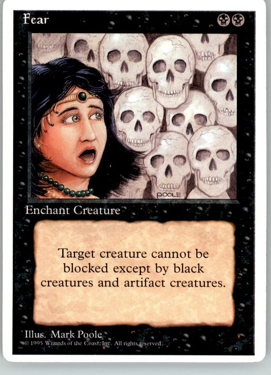 Fear - Fourth Edition ALTERNATE - LP Magic: The Gathering
