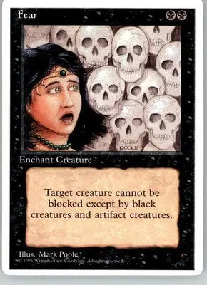 Fear - Fourth Edition ALTERNATE - LP Magic: The Gathering - Magic Card Single