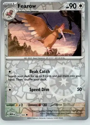 Fearow - 151 - 022/165 - Reverse Holo NM Pokemon - Pokémon Card Single