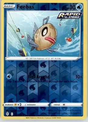 Feebas - SWSH07: Evolving Skies - 037/203 - Reverse Holo LP - Pokémon Card Single