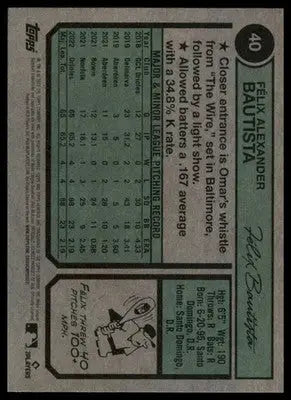 Félix Bautista 2023 Topps Heritage #40 Baltimore Orioles - Baseball Card Single