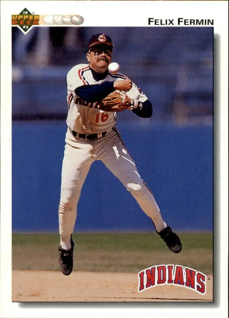 Felix Fermin 1992 Upper Deck MLB #160 Baseball Card Cleveland Indians - Baseball Card Single