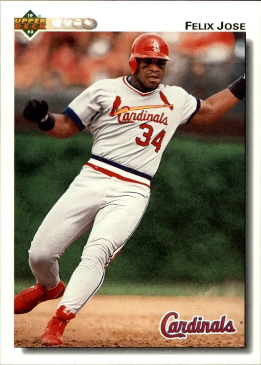 Felix Jose 1992 Upper Deck MLB #264 Baseball Card St. Louis Cardinals - Baseball Card Single