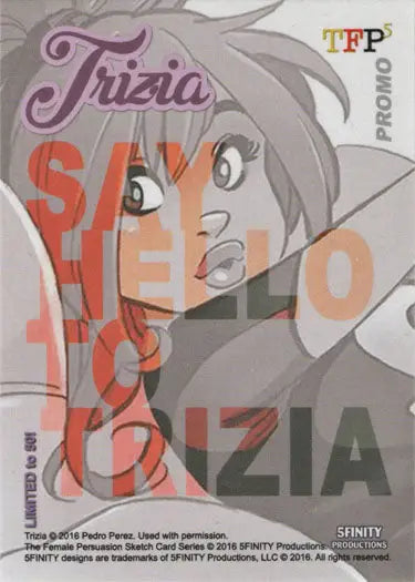 Stylized anime character portrait on Female Persuasion Series 5 promo card vibrant design
