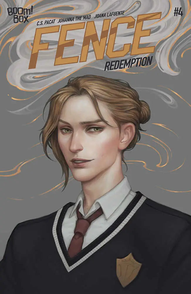 Comic book cover art of student in uniform for Fence Redemption #4, ideal for trading cards