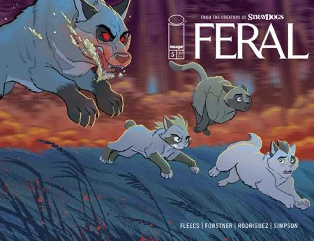 Feral #5 Cover A Tony Fleecs & Trish Forstner Wraparound - Back Issues