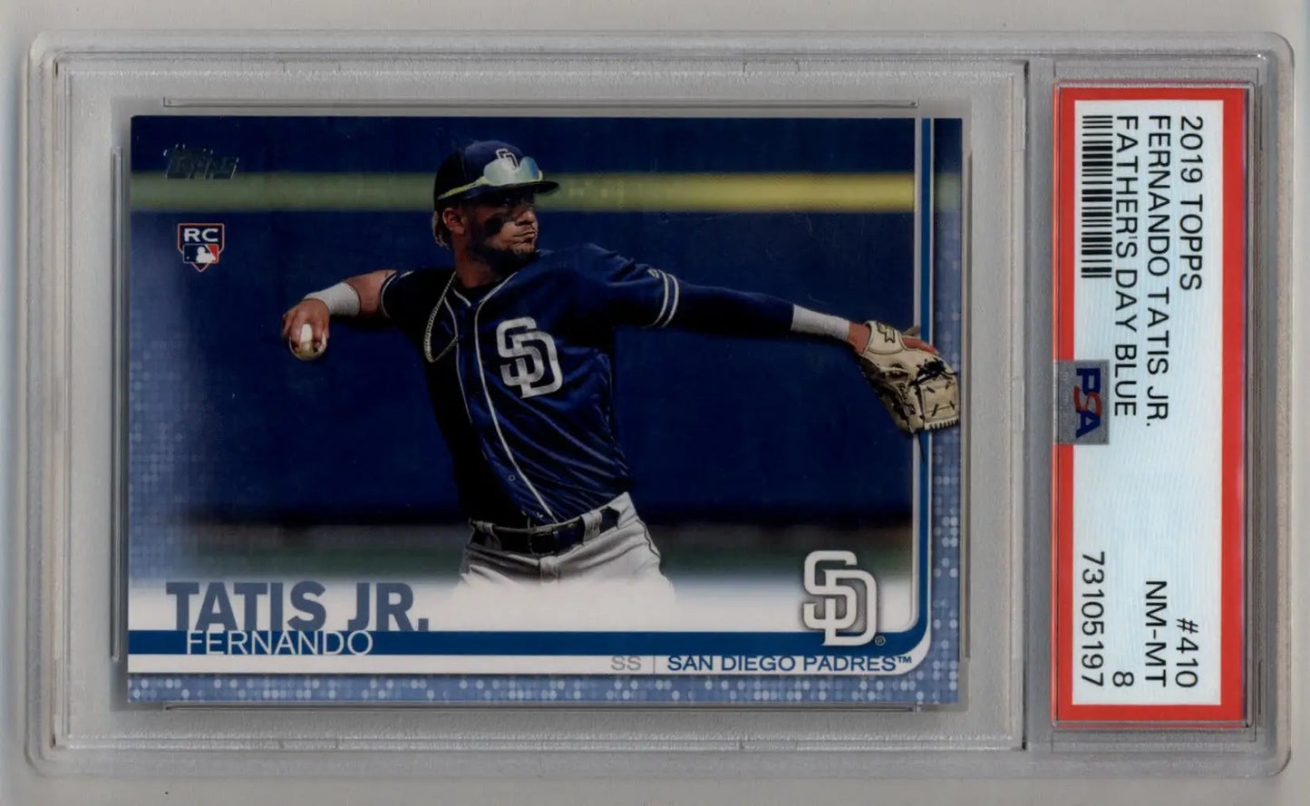 Fernando Tatis Jr 2019 Topps Father’s Day 35/50 PSA 8 Near Mint-Mint - Baseball Card Single