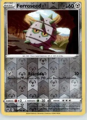 Ferroseed - Vivid Voltage - 123/185 - Reverse Holo LP Pokemon - Pokémon Card Single