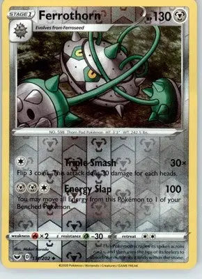 Ferrothorn - SWSH01: Sword & Shield Base Set - 131/202 - Reverse Holo LP - Pokémon Card Single