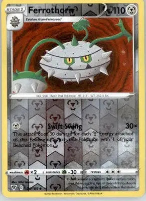 Ferrothorn - SWSH04: Vivid Voltage - 124/185 - Reverse Holo LP - Pokémon Card Single