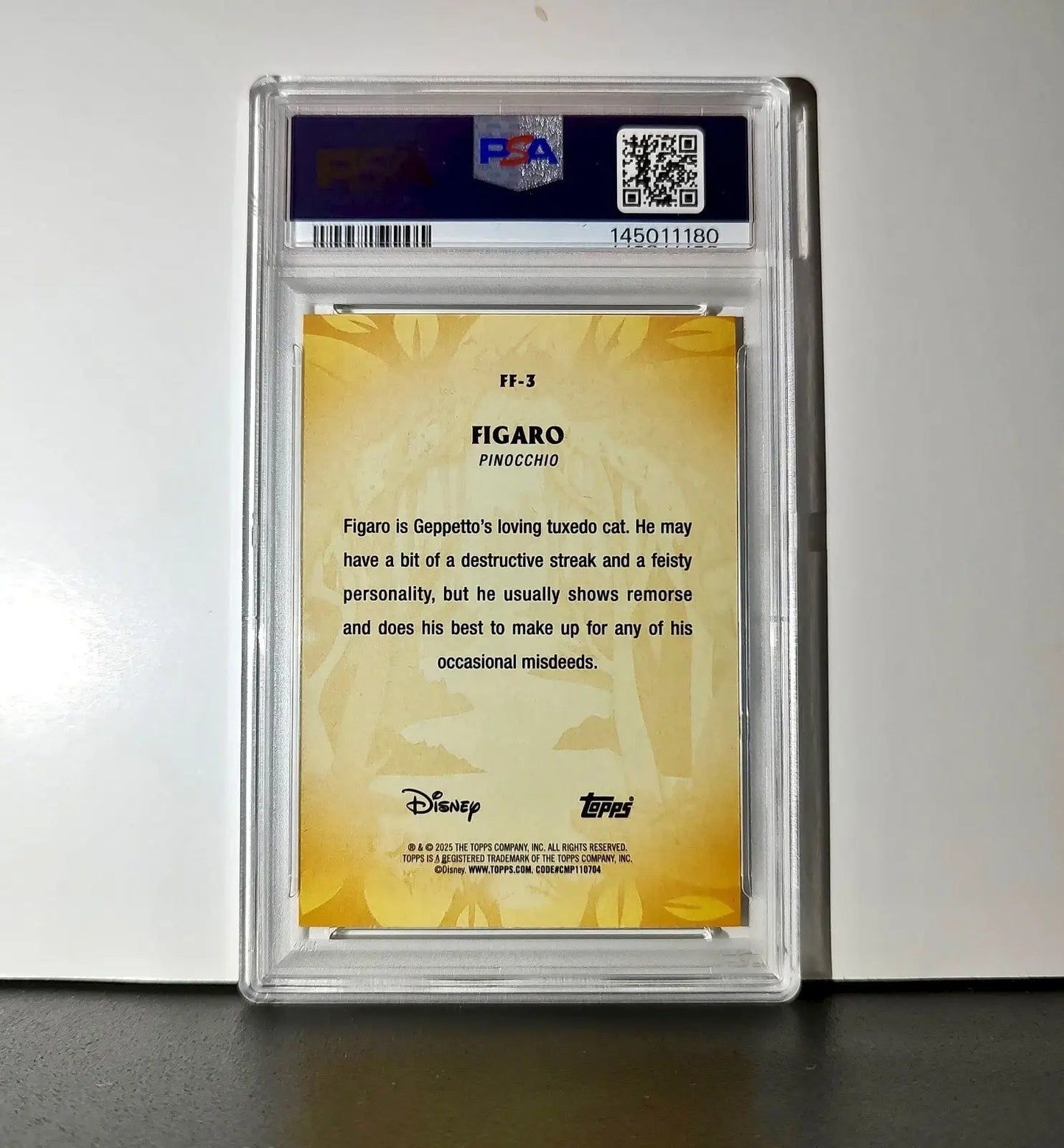 Figaro 2025 Topps Disney #FF-3 Furry Friends Card Pinocchio PSA 10 - Non-Sports Card Single