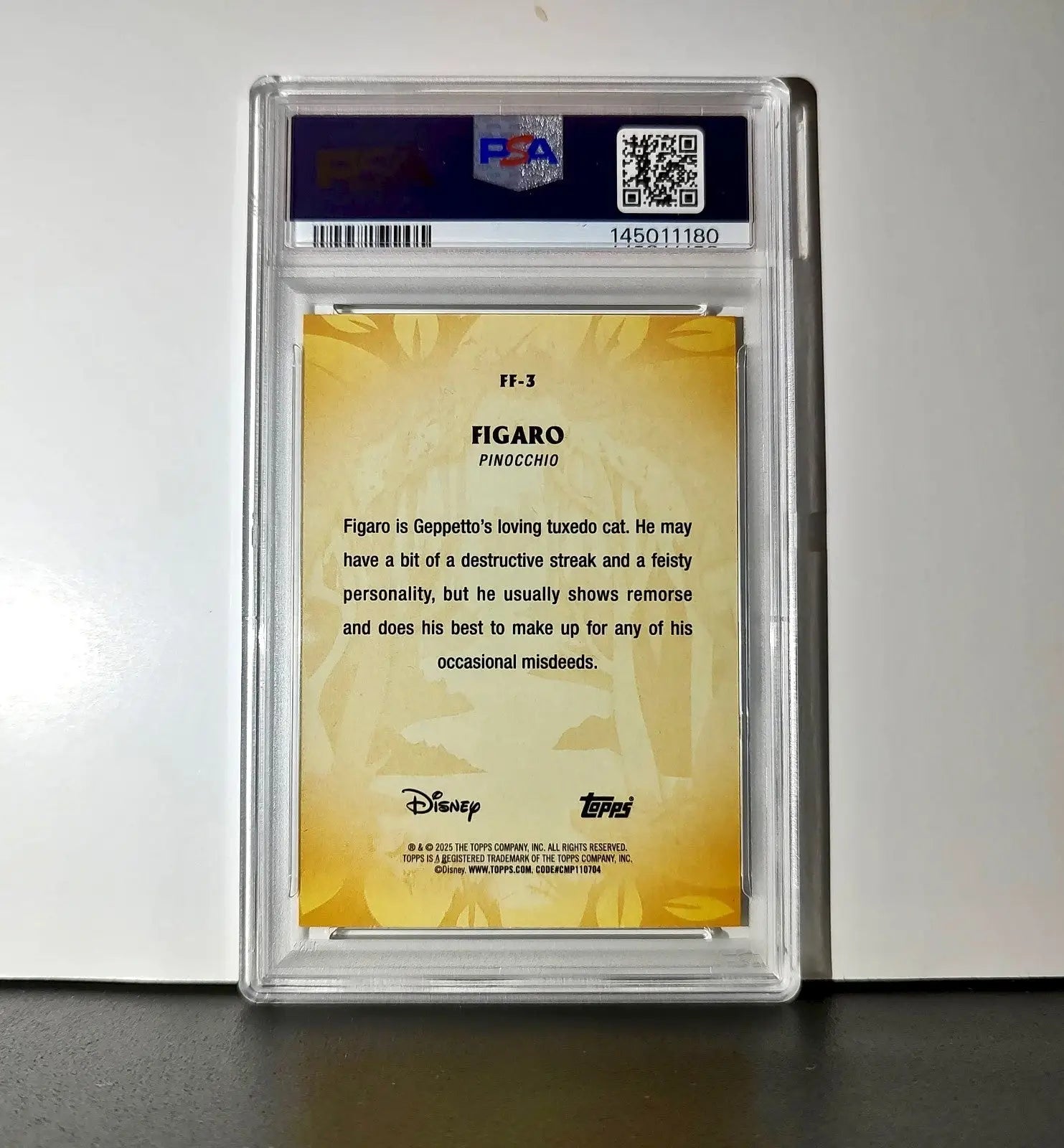 Figaro 2025 Topps Disney #FF-3 Furry Friends Card Pinocchio PSA 10 - Non-Sports Card Single