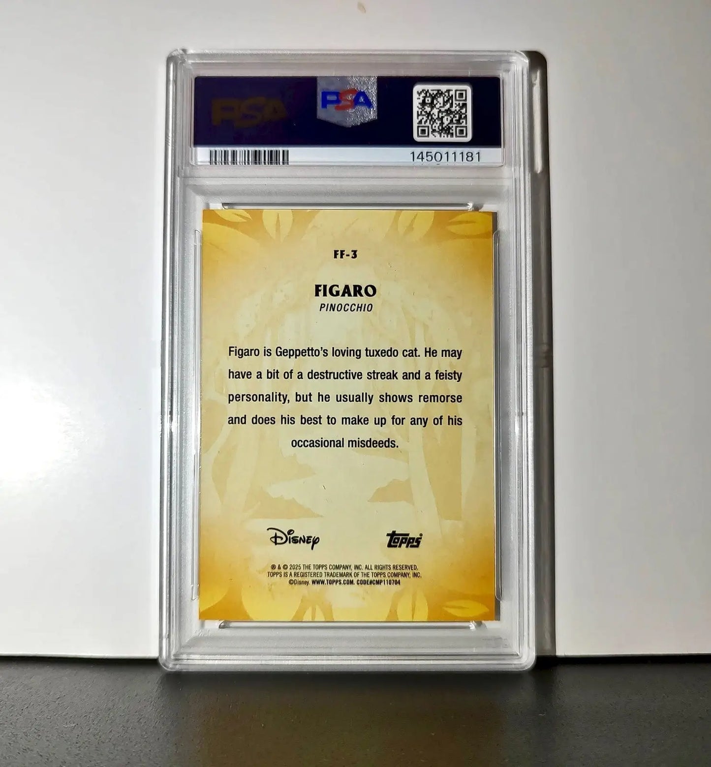 Figaro 2025 Topps Disney #FF-3 Furry Friends Card Pinocchio PSA 9 - Non-Sports Card Single