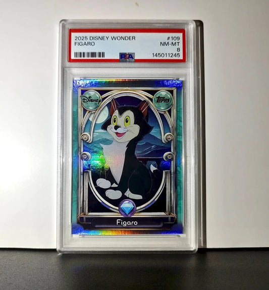 Figaro 2025 Topps Disney Wonder #109 Diamond Card Pinocchio PSA 8 - Non-Sports Card Single
