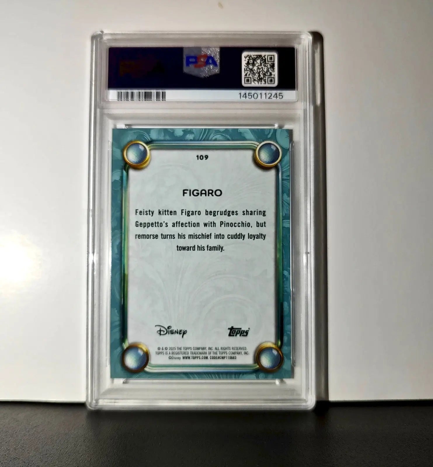Figaro 2025 Topps Disney Wonder #109 Diamond Card Pinocchio PSA 8 - Non-Sports Card Single
