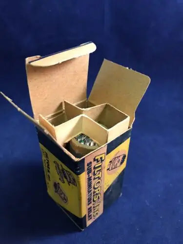 Open box of miniature fuses for FILTORS INC 26SF18 Relay UNUSED New Old Stock w Box