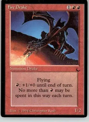 Fire Drake - The Dark - LP Magic: The Gathering - Magic Card Single