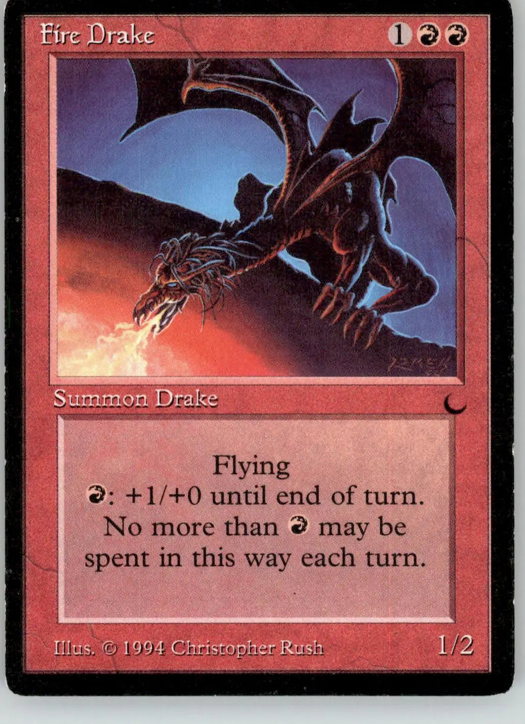 Fire Drake - The Dark - MP Magic: The Gathering - Magic Card Single