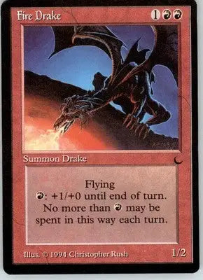 Fire Drake - The Dark - NM - Magic Card Single