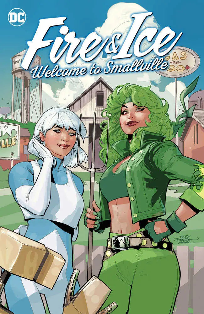 Fire & Ice comic book cover from Fire & Ice Welcome To Smallville showcasing big trouble in Superman’s hometown