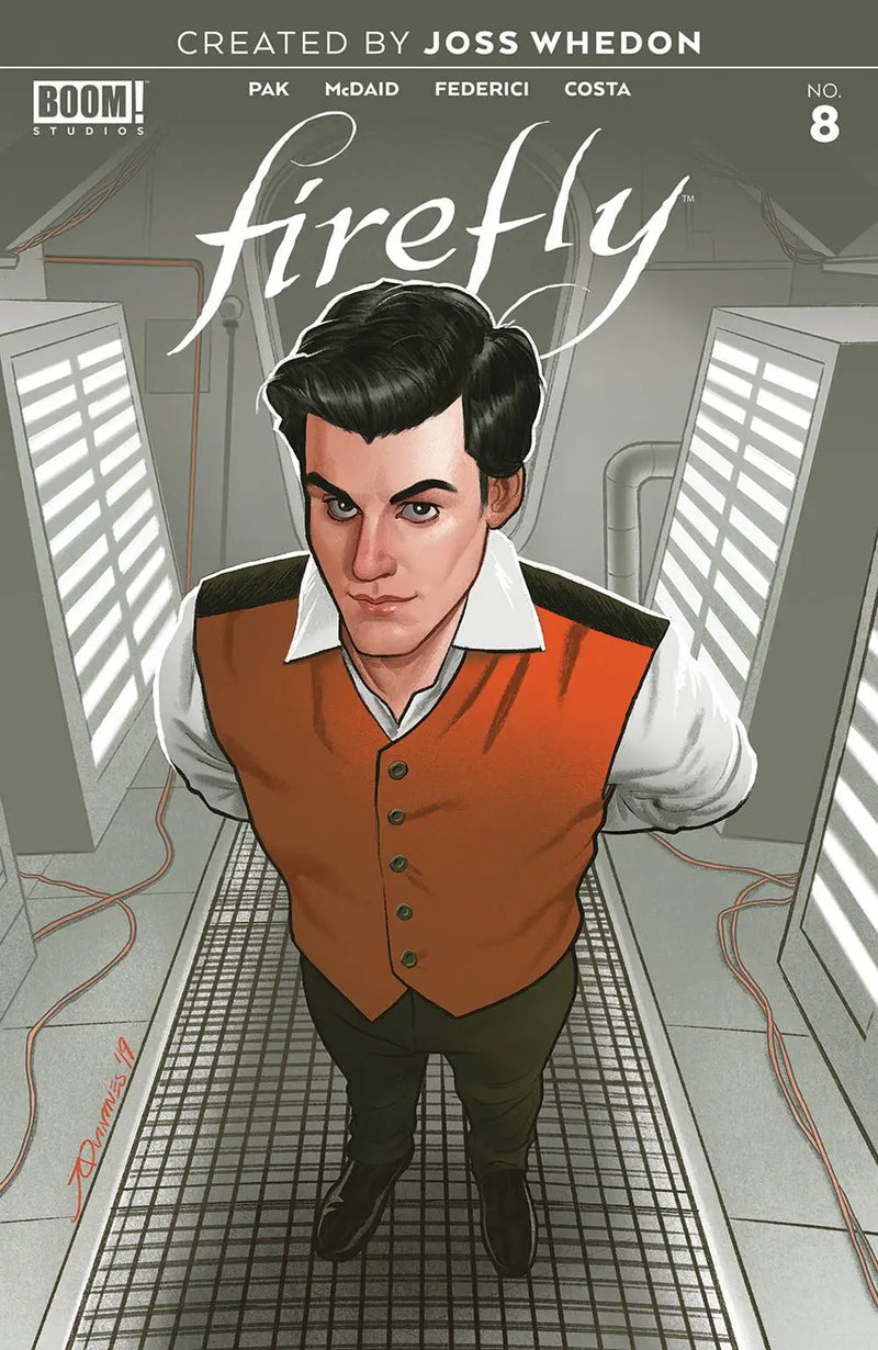 Comic book cover of a man in a vest from FIREFLY #8 CVR B PREORDER QUINONES VAR