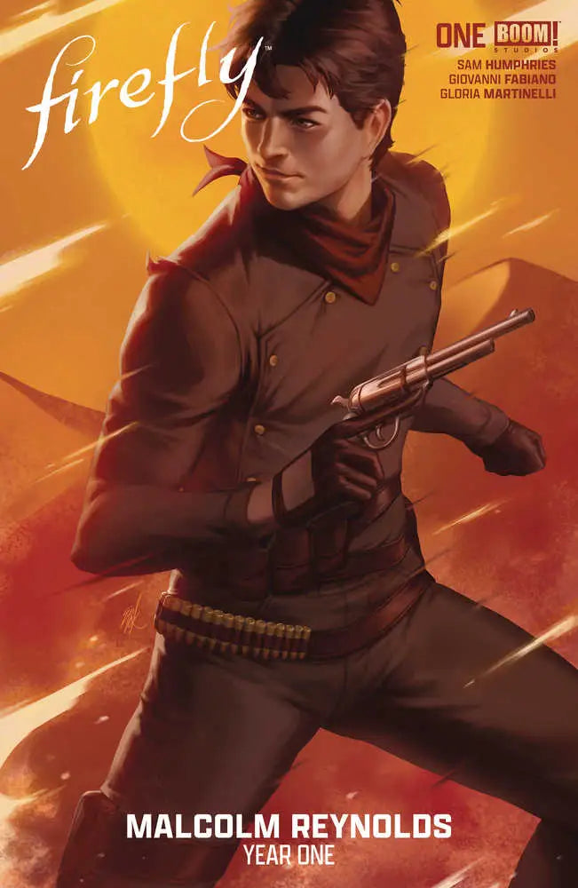 Comic book cover of Firefly Malcolm Reynolds Year One with character in brown coat