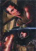 Movie poster of Blade Runner 2049 on Firefly the Verse Leather Parallel trading card