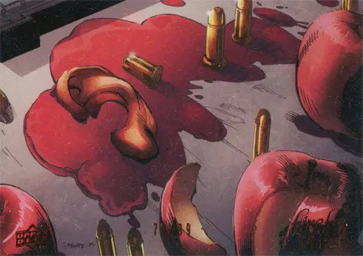Red bell peppers and bullet casings featured in Firefly the Verse Leather Parallel trading card