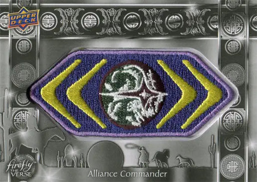 Embroidered patch of a dragon design from Firefly the Verse Patch Chase Card Alliance Commander