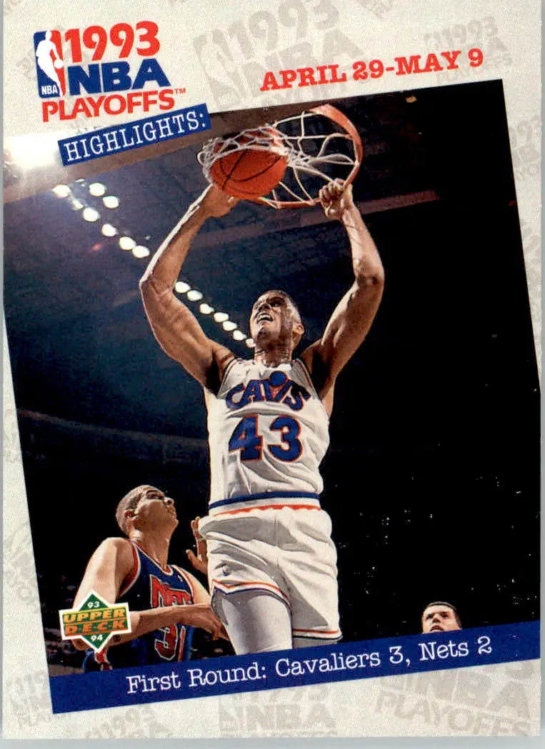 First Round: Cavaliers 3 Nets 2 - 1993-94 Upper Deck - #181 - Basketball - Basketball Card Single