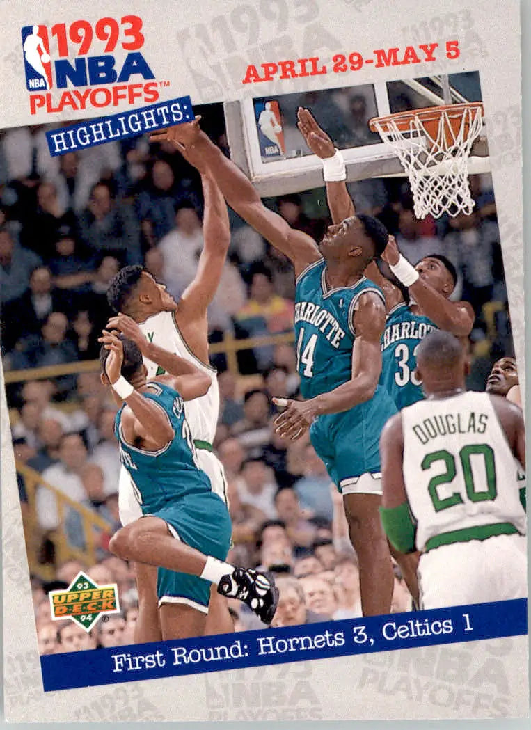 First Round: Hornets 3 Celtics 1 - 1993-94 Upper Deck - #179 - Basketball - Basketball Card Single