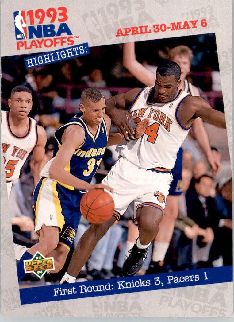First Round: Knicks 3 Pacers 1 - 1993-94 Upper Deck - #178 - Basketball - Basketball Card Single