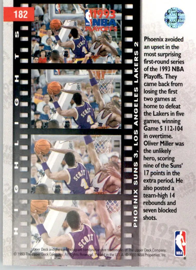 First Round: Suns 3 Lakers 2 - 1993-94 Upper Deck - #182 - Basketball - Basketball Card Single